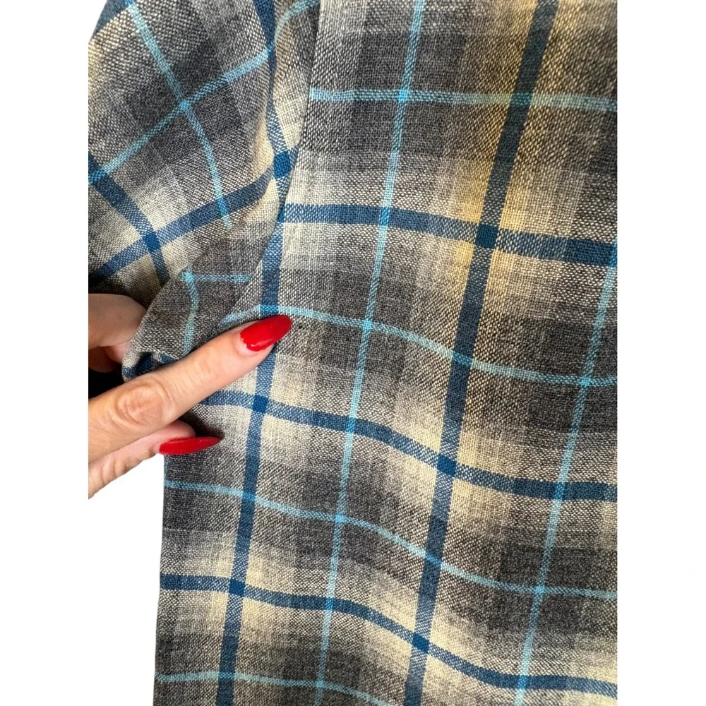 Vintage 50's 60's Pendleton Plaid Board Shirt Short Sleeve M Classic Loop Collar